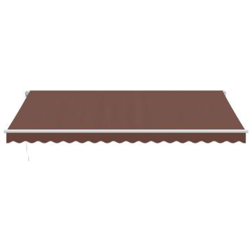 Manual Retractable Awning Brown 450x350 cm - Shop Now