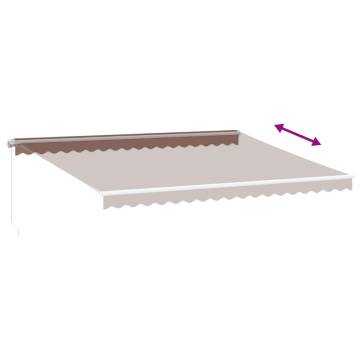 Manual Retractable Awning Brown 450x350 cm - Shop Now