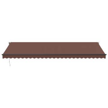 Automatic Retractable Awning Brown 600x350 cm | HipoMarket