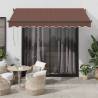 Automatic Retractable Awning with LEDs Brown 350x250 cm Colour brown Size 350 x 250 cm Quantity in Package 1 