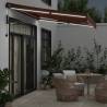 Automatic Retractable Awning with LEDs - Brown 350x250 cm