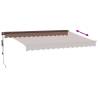 Automatic Retractable Awning with LEDs - Brown 350x250 cm