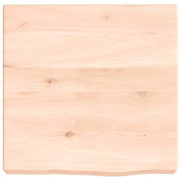 Solid Oak Bathroom Countertop 40x40 cm | Untreated Wood