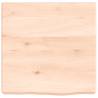 Solid Oak Bathroom Countertop 40x40 cm | Untreated Wood