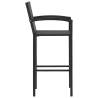 Stylish Black Poly Rattan Bar Stools - 2 Pcs Set | HipoMarket