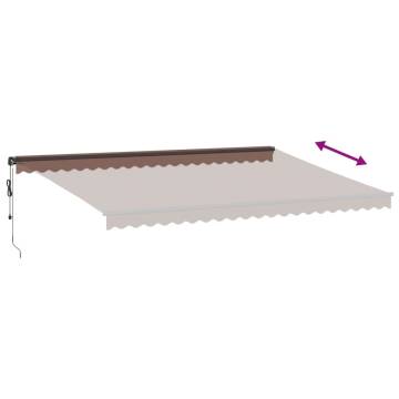 Automatic Retractable Awning Brown 500x300 cm - Hipomarket