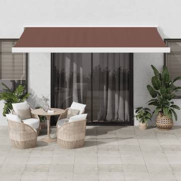 Automatic Retractable Awning Brown 400x300 cm | Hipo Market