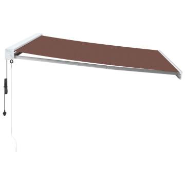 Automatic Retractable Awning Brown 400x300 cm | Hipo Market