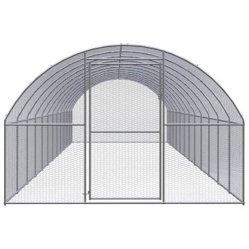 Outdoor Chicken Coop 3x12x2 m - Durable Steel Enclosure