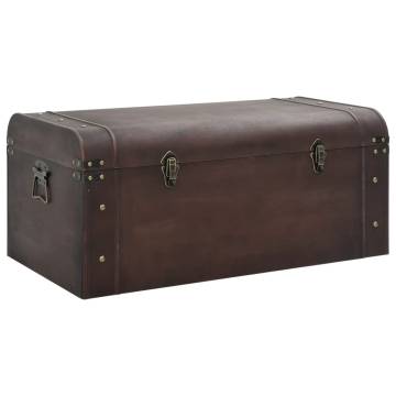 Treasure Chest with Latches - Dark Brown 79.5x39.5x39.5 cm