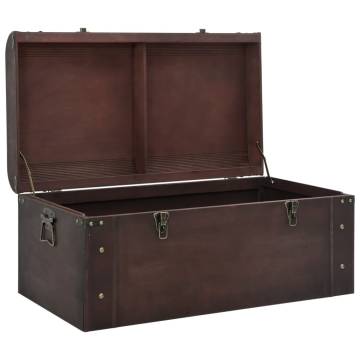 Treasure Chest with Latches - Dark Brown 79.5x39.5x39.5 cm