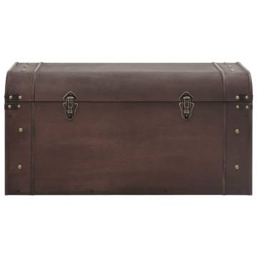 Treasure Chest with Latches - Dark Brown 79.5x39.5x39.5 cm