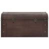 Treasure Chest with Latches - Dark Brown 79.5x39.5x39.5 cm