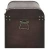 Treasure Chest with Latches - Dark Brown 79.5x39.5x39.5 cm