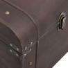 Treasure Chest with Latches - Dark Brown 79.5x39.5x39.5 cm