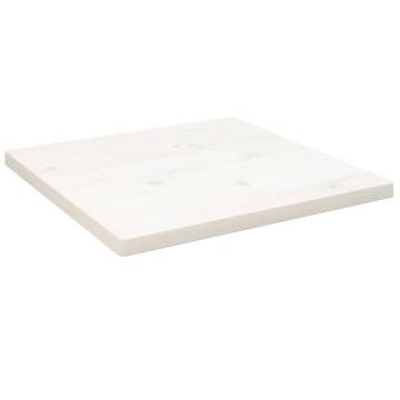 Table Top White 60x60 cm - Solid Pine Wood Square | Hipo Market