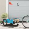 Bike Trailer Blue and Black Oxford Fabric and Iron Colour blue Size 135 x 68 x 37 cm 