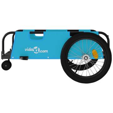 Durable Bike Trailer - Blue & Black Oxford Fabric | HipoMarket