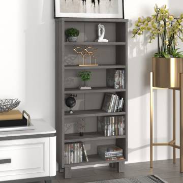 CD Cabinet HAMAR in Light Grey - Solid Pinewood Storage