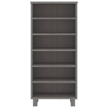 CD Cabinet HAMAR in Light Grey - Solid Pinewood Storage