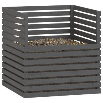 Composter Grey 100x100x102 cm - Solid Wood Pine