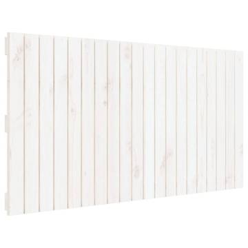 Elegant White Wall Headboard - Solid Pine Wood 127.5x3x60 cm