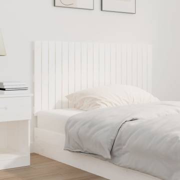 Elegant White Wall Headboard - Solid Pine Wood 127.5x3x60 cm