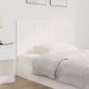 Elegant White Wall Headboard - Solid Pine Wood 127.5x3x60 cm