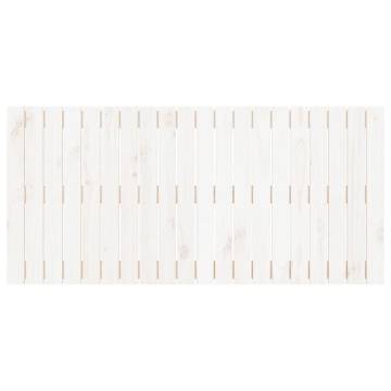 Elegant White Wall Headboard - Solid Pine Wood 127.5x3x60 cm