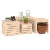 4 Piece Garden Box Set - Solid Pine for Storage & Seating