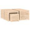 4 Piece Garden Box Set - Solid Pine for Storage & Seating