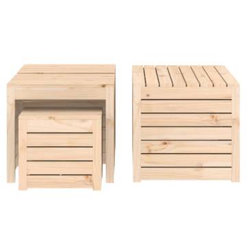 4 Piece Garden Box Set - Solid Pine for Storage & Seating