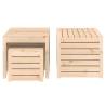 4 Piece Garden Box Set - Solid Pine for Storage & Seating