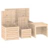 4 Piece Garden Box Set - Solid Pine for Storage & Seating