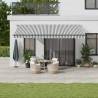 Manual Retractable Awning with LEDs Anthracite&White 500x300 cm Colour anthracite and white Size 500 x 300 cm Quantity in Package 1 