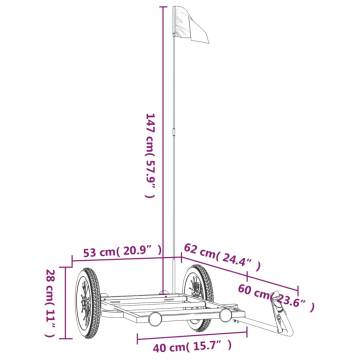 Bike Trailer Black 122x53x28 cm - Durable & Versatile