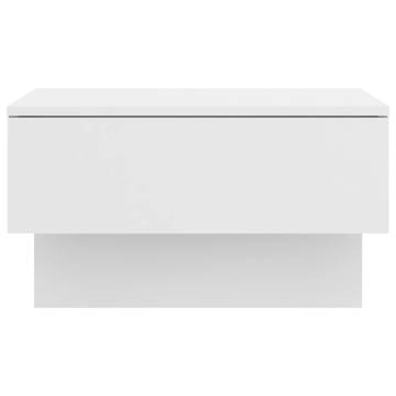 Wall-mounted Bedside Cabinet in White | Space Saving Design