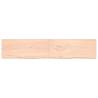 Untreated Solid Wood Oak Wall Shelf - 200x40x(2-6) cm