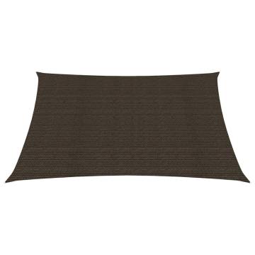 HDPE Sunshade Sail 2.5x3 m - Brown, UV & Mould Resistant