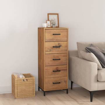 Chest of Drawers - Solid Pinewood Tallboy 42x35x110 cm