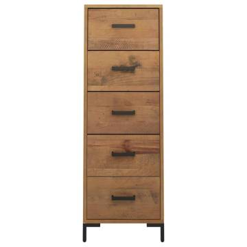 Chest of Drawers - Solid Pinewood Tallboy 42x35x110 cm