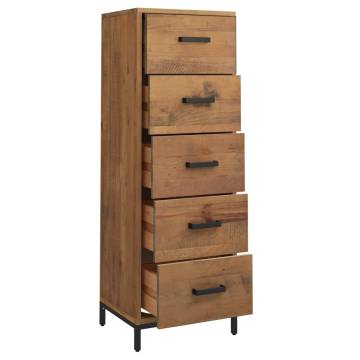 Chest of Drawers - Solid Pinewood Tallboy 42x35x110 cm