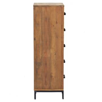 Chest of Drawers - Solid Pinewood Tallboy 42x35x110 cm