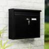 HI Letter Box Black - Modern Mailbox 36x12x32 cm | Hipomarket