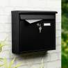 HI Letter Box Black - Modern Mailbox 36x12x32 cm | Hipomarket