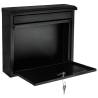 HI Letter Box Black - Modern Mailbox 36x12x32 cm | Hipomarket