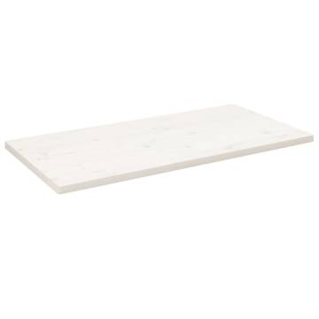 Table Top White 110x60 cm - Solid Wood Pine Rectangular