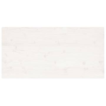 Table Top White 110x60 cm - Solid Wood Pine Rectangular