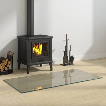 Fireplace Glass Plate Rectangular 100x50 cm | HipoMarket