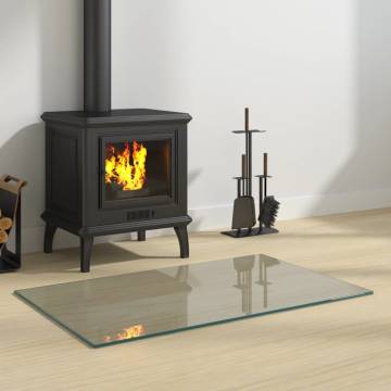 Fireplace Glass Plate Rectangular 80x50 cm | Hipo Market